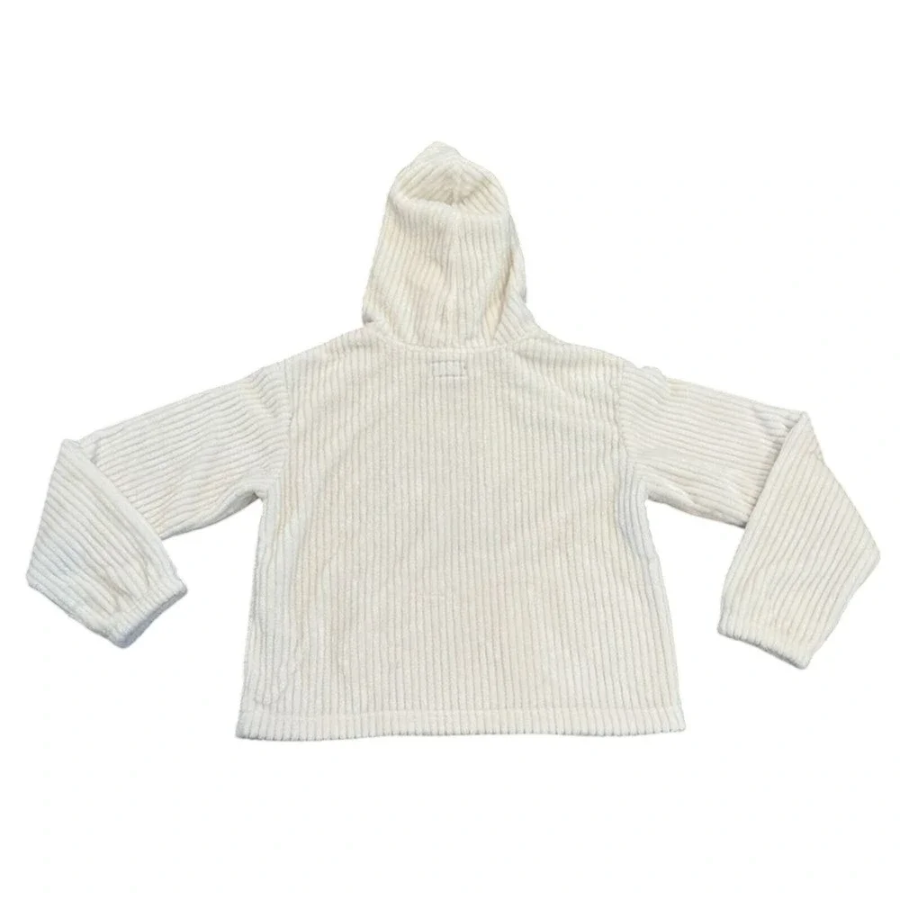 Converse Girls XL White Ribbed Pullover Hoodie 13-15Y‎ Soft Fleece Cozy